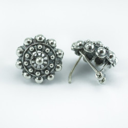 Pendientes botón charro en plata 005-D/OMEGA | 25,57 € | Botón Charro