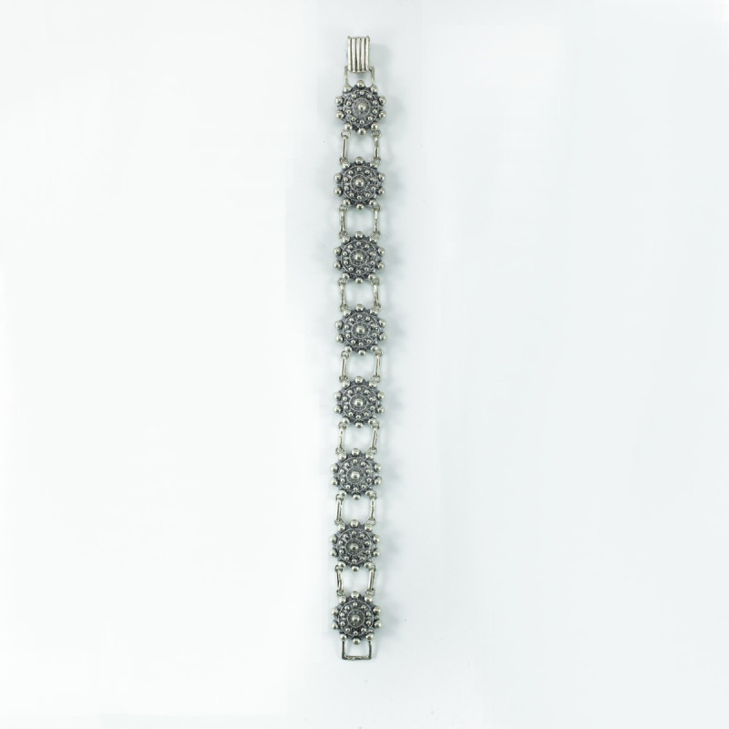 Pulsera Botón Charro en Plata de ley 008-N-P8D | 115,34 € | Botón Charro