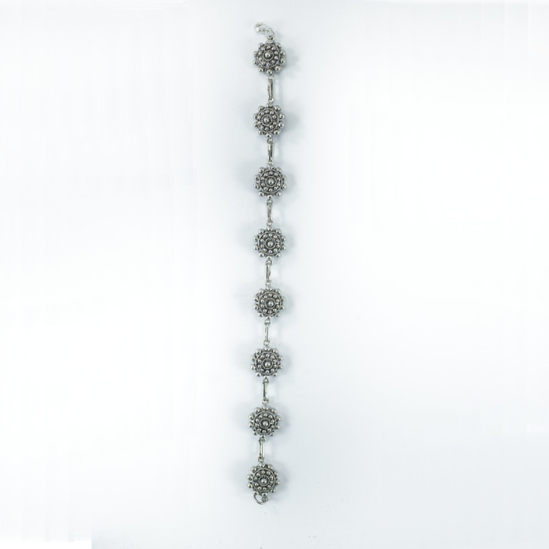 Pulsera Botón Charro en Plata de ley 006D-P8S | 128,53 € | Botón Charro