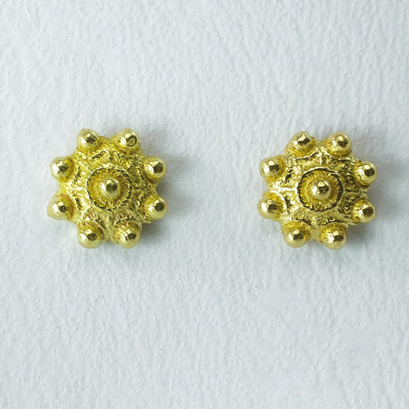 Pendientes botón charro Oro de ley 311-6 | 270,43 € | Botón Charro