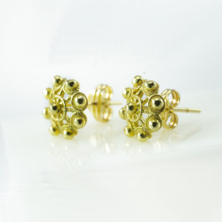 Pendientes botón charro Oro de ley 311-8 | 669,08 € | Botón Charro