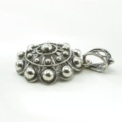 Colgante Botón Charro Plata de ley T010N | 56,63 € | Joyería Flores - Botón Charro