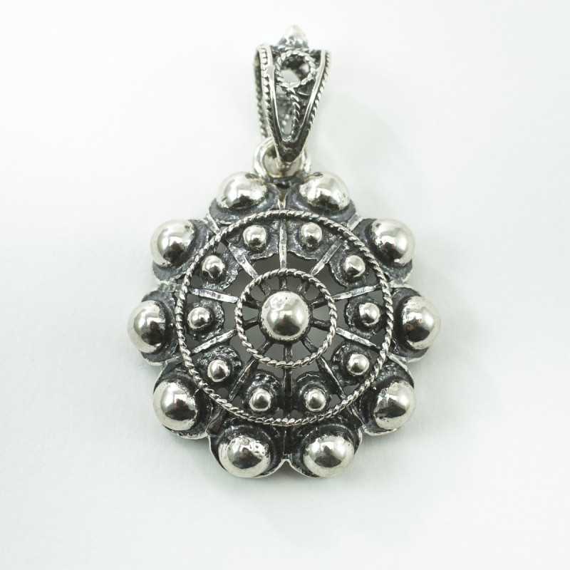 Colgante Botón Charro Plata de ley T010N | 56,63 € | Joyería Flores - Botón Charro