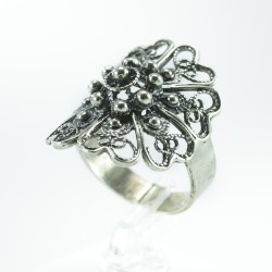 Anillo filigrana botón charro Plata de ley BC141-S | 48,53 € | Joyería Flores - Botón Charro