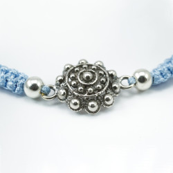 Pulsera Botón Charro Macrame Azul S1219-A | 19,72 € | Botón Charro