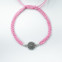 Pulsera Botón Charro macrame Rosa S1219-R | 19,72 € | Botón Charro