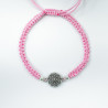 Pulsera Botón Charro macrame Rosa S1219-R | 19,72 € | Botón Charro