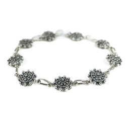 Pulsera botón charro en plata de ley 004D-P9S | 90,59 € | Botón Charro