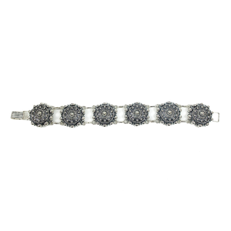 Pulsera Botón Charro en Plata de Ley 010N-P6D | 164,83 € | Botón Charro