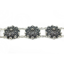 Pulsera Botón Charro en Plata de Ley 010N-P6D | 164,83 € | Botón Charro