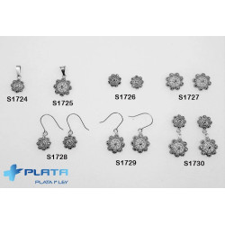 Pendientes Botón Charro Esmalte Turquesa S1673-T | 27,97 € | Botón Charro