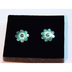 Pendientes Botón Charro Esmalte Turquesa S1673-T | S1673-T | 14,90 € | Botón Charro