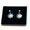 Pendientes Botón Charro Esmalte Azul S1676-A | 32,92 € | Botón Charro
