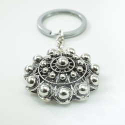 Llavero botón Charro Doble en plata de ley 010N/D | 72,44 € | Botón Charro