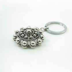 Llavero botón Charro Doble en plata de ley 010N/D | 72,44 € | Botón Charro