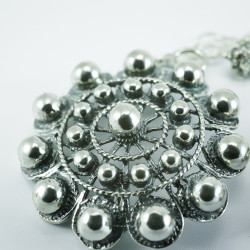 Broche de capa botón charro plata de ley T-311-B | 199,73 € | Joyería Flores - Botón Charro