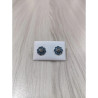 Pendientes botón charro circonita plata F56-AZUL | 18,98 € | Botón Charro