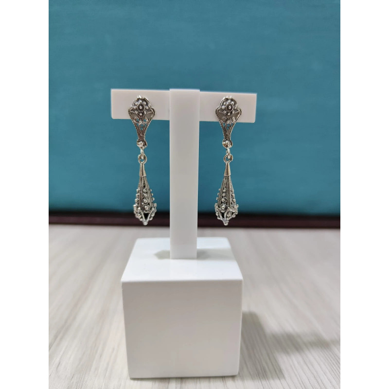 Pendientes Calabaza botón charro plata FIA98 | 55,94 € | Botón Charro
