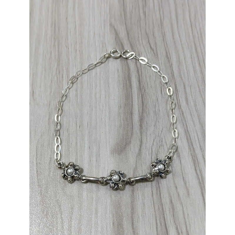 Pulsera botón charro Perla plata F48-PERLA/3 | 19,64 € | Botón Charro