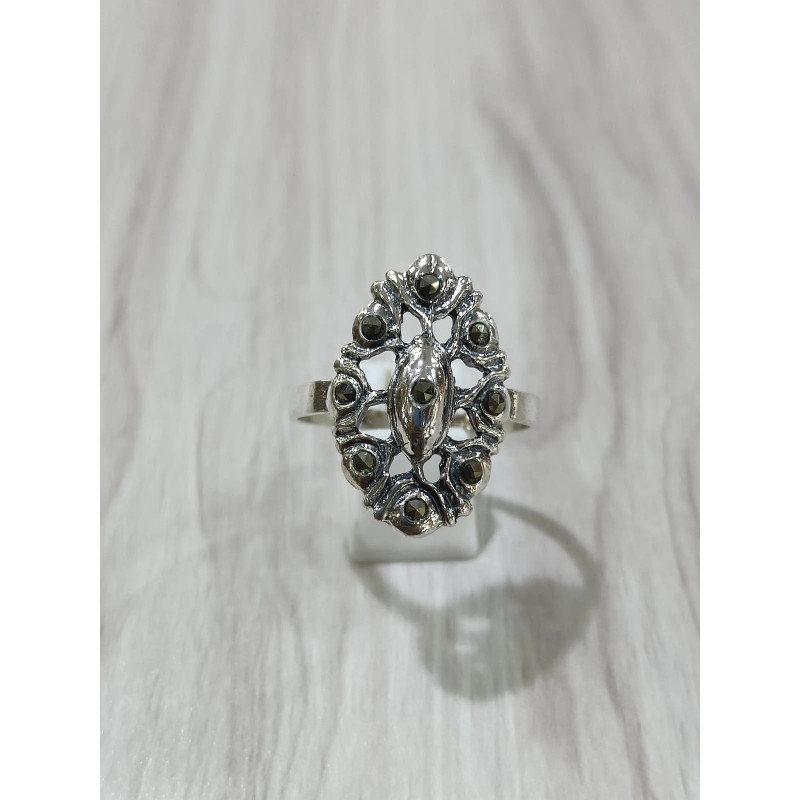 Anillo Marquesitas Charro Plata de ley Circonitas BC542/0 | 27,89 € | Botón Charro