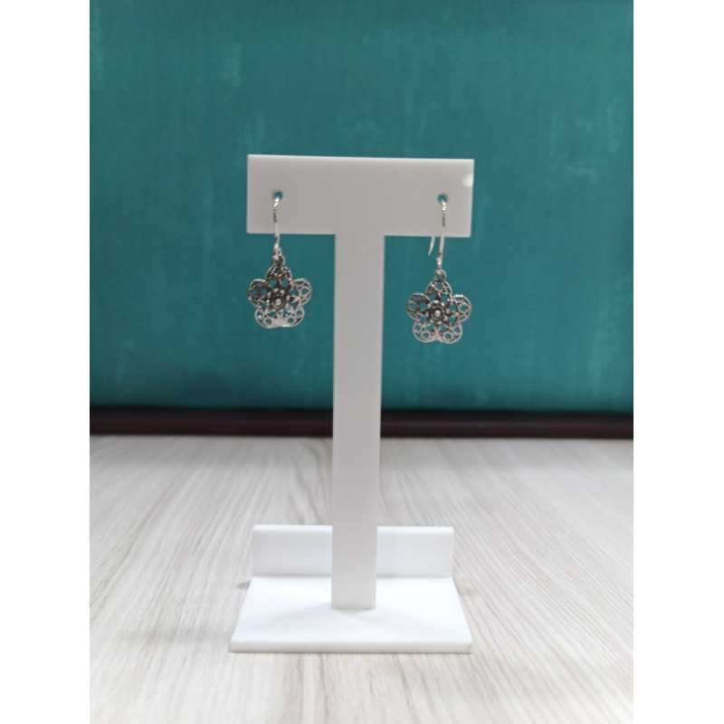 Pendientes flor boton charro plata HPF60 | 17,98 € | Botón Charro