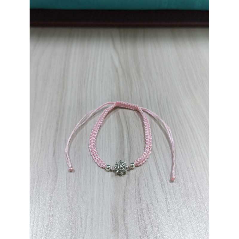 Pulsera Botón Charro Macrame Rosa S1217-R | 14,77 € | Botón Charro