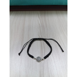 Pulsera Botón Charro Cuero Plata de Ley S1503 | 29,62 € | Botón Charro