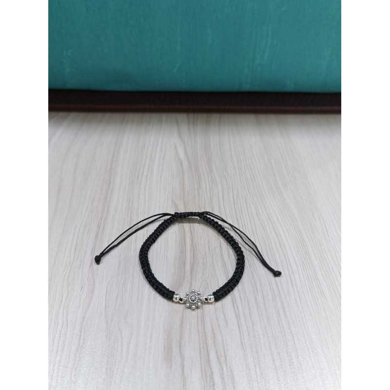 Pulsera Botón Charro Macrame Negra S1217-NEGRO | 20,18 € | Joyería Flores - Botón Charro