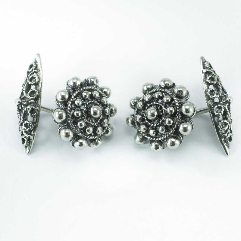 Gemelos de botón Charro plata de ley 513-G | 60,68 € | Joyería Flores - Botón Charro