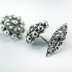 Gemelos de botón Charro plata de ley 513-G | 60,68 € | Joyería Flores - Botón Charro