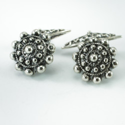 Gemelos de botón Charro plata de ley 513-G | 60,68 € | Joyería Flores - Botón Charro