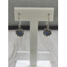 Pendientes Hippie Plata Charro Azul HP004D-AZ | 20,18 € | Joyería Flores - Botón Charro