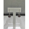 Pendientes Hippie Plata Charro Rosa HP004D-RO | 20,18 € | Joyería Flores - Botón Charro