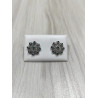 Pendientes Charro Plata Piedra Verde S1734-V | 47,18 € | Joyería Flores - Botón Charro