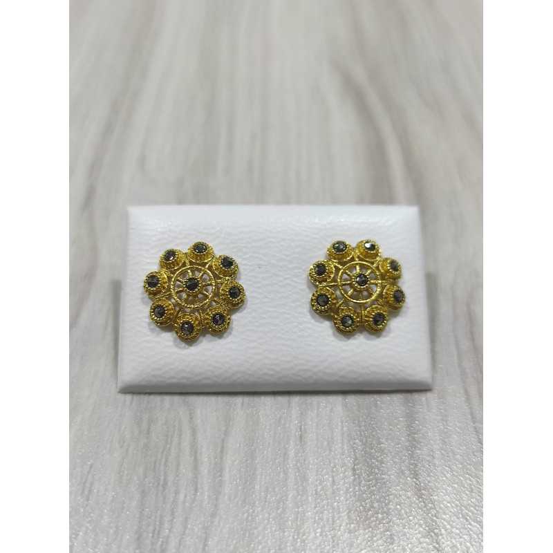 Pendientes Botón Charro Plata Marquesitas S1727-CH | 56,63 € | Joyería Flores - Botón Charro