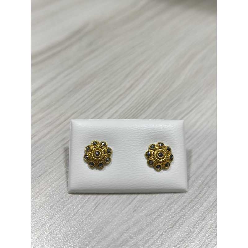 Pendientes Botón Charro Plata Marquesitas S1726-CH | 48,53 € | Joyería Flores - Botón Charro