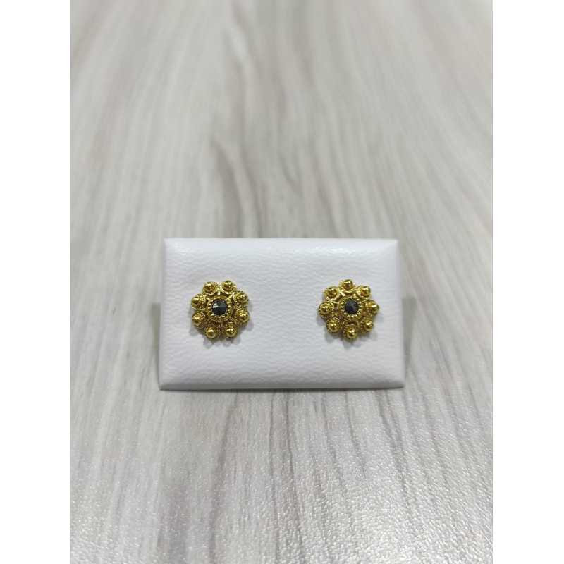 Pendientes Botón Charro Plata Marquesita S339-CH | 30,98 € | Joyería Flores - Botón Charro