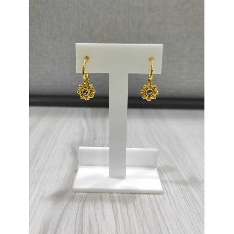 Pendientes Aro Charro Plata Marquesita S1531-CH | 80,93 € | Joyería Flores - Botón Charro