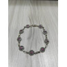Pulsera Botón Charro Plata Piedra Rosa F79-RO | 76,88 € | Joyería Flores - Botón Charro