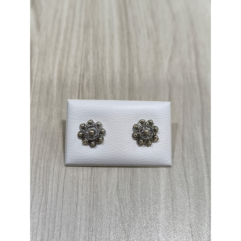 Pendientes Botón Charro en Plata de Ley 004-DK | 16,13 € | Joyería Flores - Botón Charro