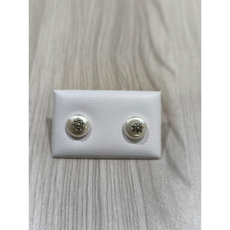 Pendientes Perla Botón Charro en Plata de Ley 000 | 10,73 € | Joyería Flores - Botón Charro