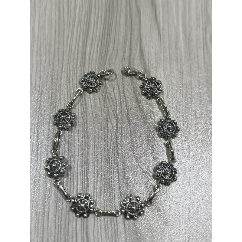 Pulsera Botón Charro Plata de Ley PLS004-DK | 64,73 € | Joyería Flores - Botón Charro