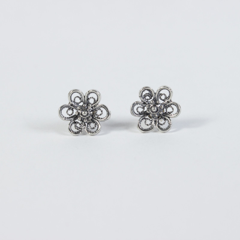 Pendientes flor botón charro plata F-113-PRESION | 16,34 € | Botón Charro Pendientes flor botón charro plata F-113-PRESION | 16,34 € | Botón Charro