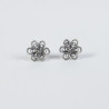 Pendientes flor botón charro plata F-113-PRESION | 16,34 € | Botón Charro