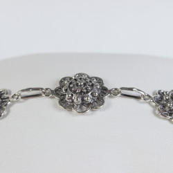 Pulsera flor botón charro en plata F55 | 64,18 € | Botón Charro