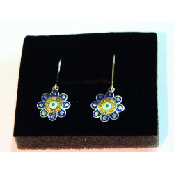 Pendientes Hippie Botón Charro Azul S1675-A | S1675-A | 15,50 € | Botón Charro